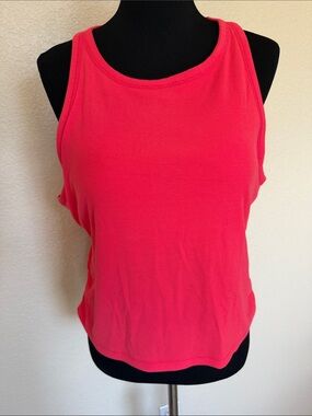 Outdoor Voices Ribbed Tank Top in Coral Pink